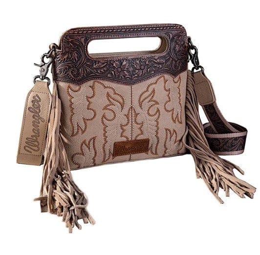 Wrangler Womens Bag Embroidered Fringe Crossbody Bag