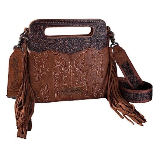 Wrangler Womens Bag Embroidered Fringe Crossbody Bag