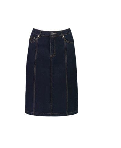 Vassalli Womens Contrast Stitch Denim Skirt