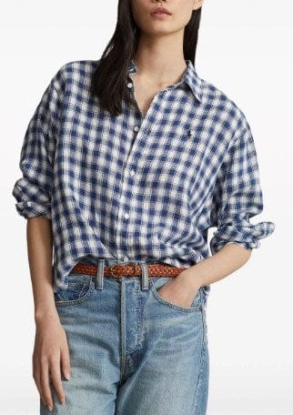 Ralph Lauren Womens Check Linen Shirt