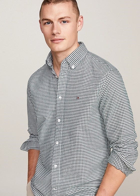 Load image into Gallery viewer, Tommy Hilfiger Mens Gingham Regular Fit Oxford Shirt
