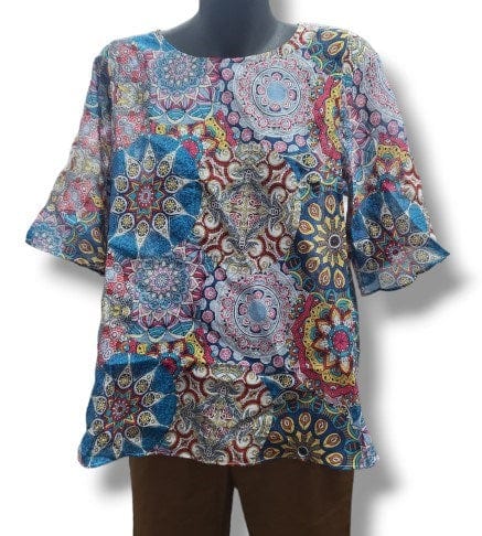 Load image into Gallery viewer, Corfu Womens Soft Print Top
