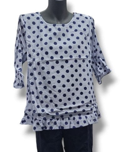 Corfu Womens Cotton Rich Print Top