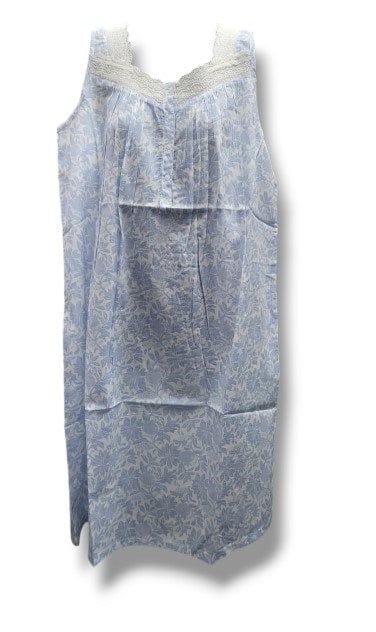 French Country Womens Nightie Short Sleeve 105 Banksia Blue