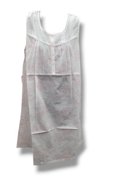 French Country Womens Nightie Short Sleeve 100 Toile Roses