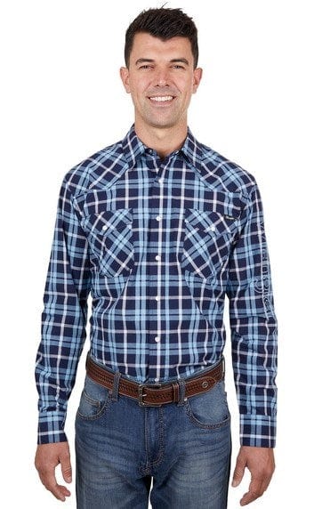 Load image into Gallery viewer, Wrangler Mens Ben Logo Long Sleeve Shirt
