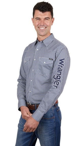 Wrangler Mens Peter Logo Long Sleeve Shirt