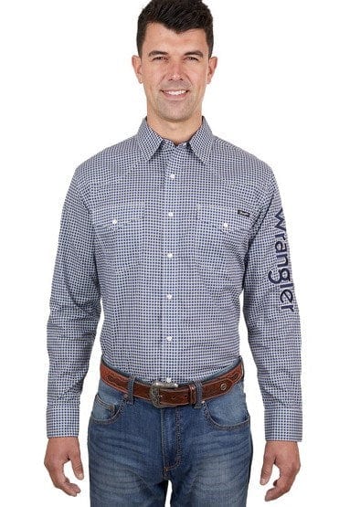 Wrangler Mens Peter Logo Long Sleeve Shirt