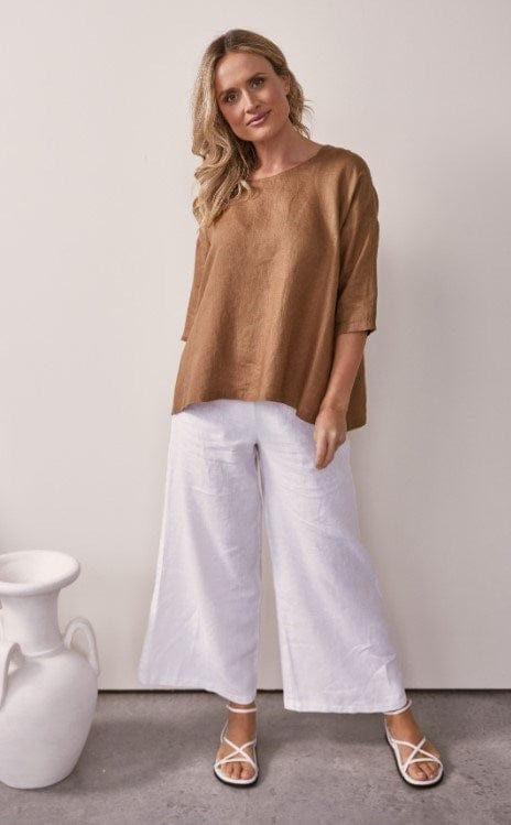 Load image into Gallery viewer, See Saw Womens Linen Palazzo Pant
