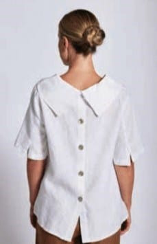 Load image into Gallery viewer, See Saw Womens Linen Short Sleeve Cowl Neck Top
