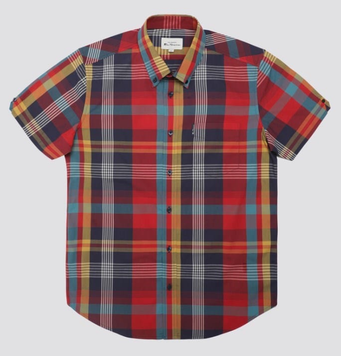 Load image into Gallery viewer, Ben Sherman Mens Large Madras Check Shirt - Regular Fit
