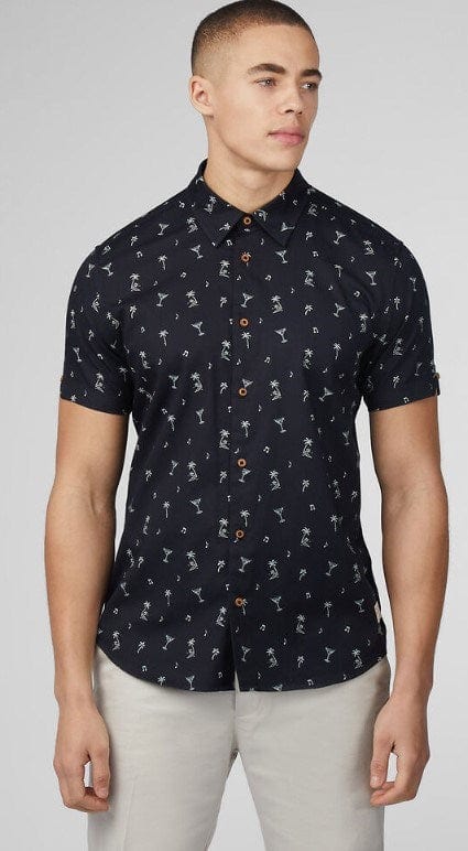 Load image into Gallery viewer, Ben Sherman Mens Scattered Print Short Sleeve Shirt
