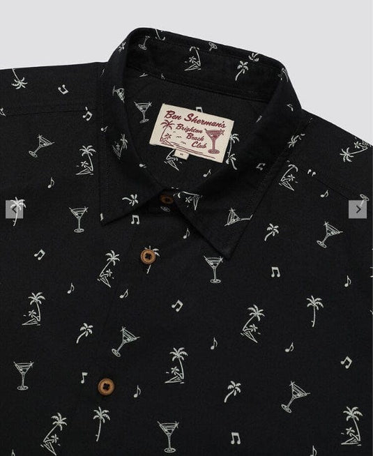 Ben Sherman Mens Scattered Print Short Sleeve Shirt