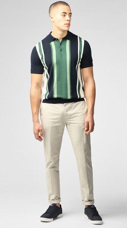 Ben Sherman Mens Vertical Stripe Polo