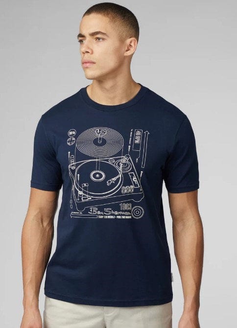 Ben Sherman Mens  Liner Record Play T Shirt