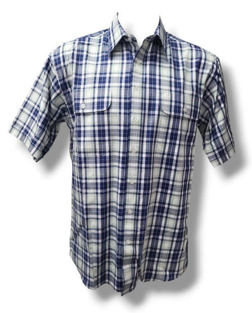 Bisley Mens Short Sleeve Cotton Navy Shirt