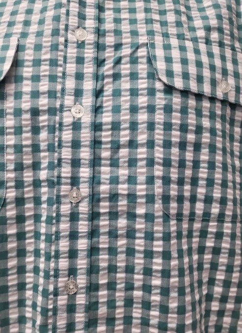 Bisley Short Sleeve Small Check Green Shirt