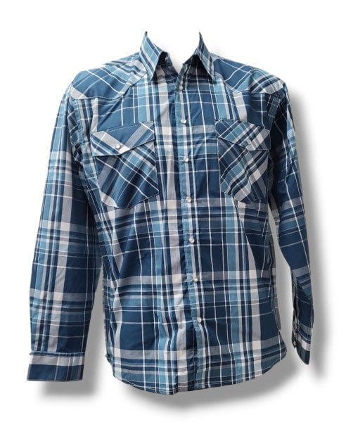 Bisley Mens Long Sleeve Western Long Check Shirt