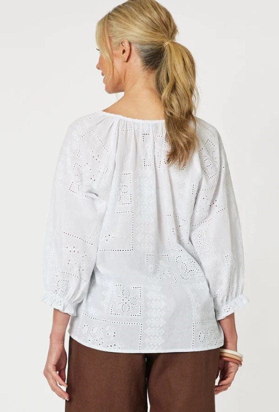 Load image into Gallery viewer, Gordon Smith Womens Mila Cotton Lace Top
