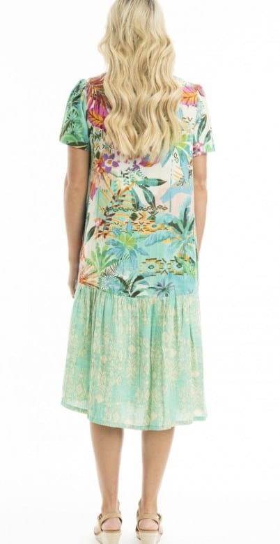 Load image into Gallery viewer, Orientique Womens Hanalei Patch Dress with Collar
