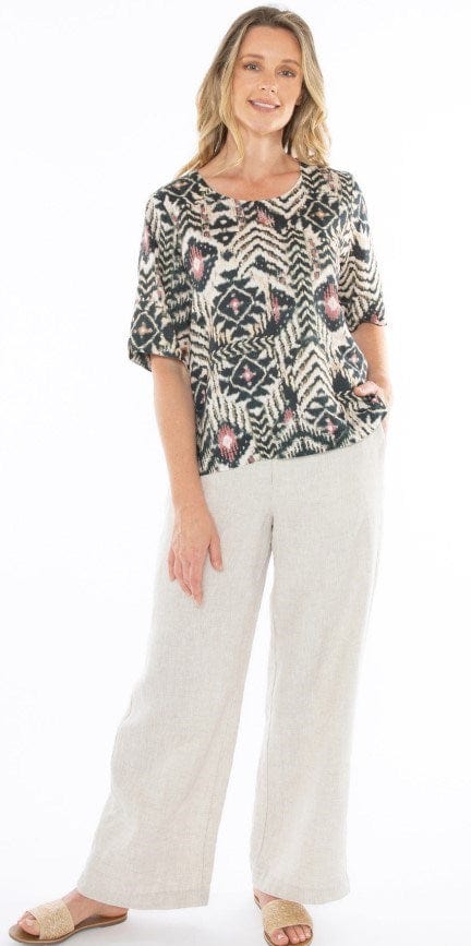 Load image into Gallery viewer, Jump Womens Tribal Print Top
