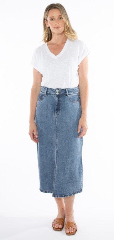 Load image into Gallery viewer, Jump Womens Soft Denim Skirt
