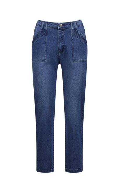 Vassalli Womens Slim Leg Ankle Grazer Jean