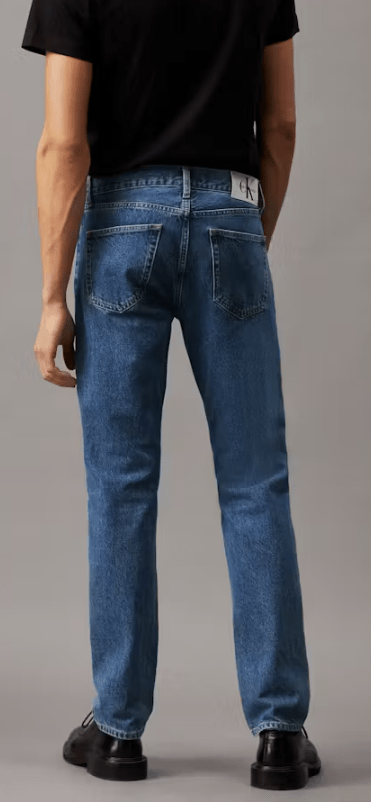 Calvin Klein Mens Authentic Straight Stone Mid Blue Jeans