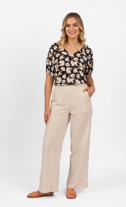 Vassalli Womens Wide Leg Full Length Pant