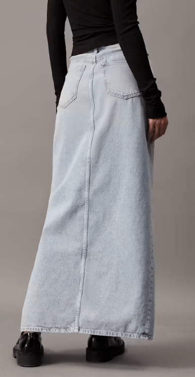 Calvin Klein Womens Denim Maxi Skirt Jeans