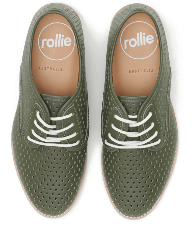 Load image into Gallery viewer, Rollie Womens Derby Punch Sea Kelp Shoes
