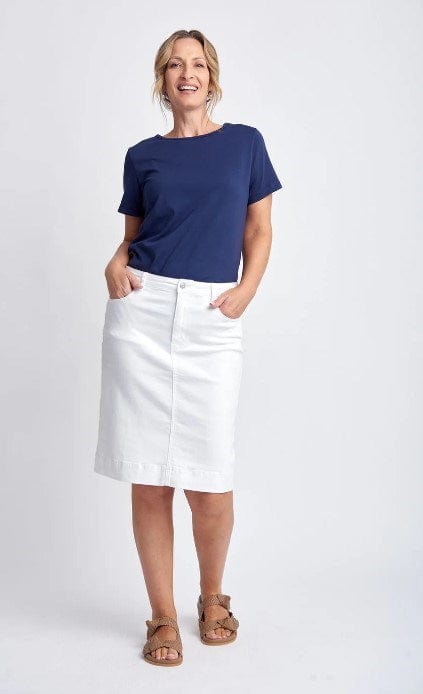 Load image into Gallery viewer, Goondiwindi Cotton Womens Denim Knee Length Skirt
