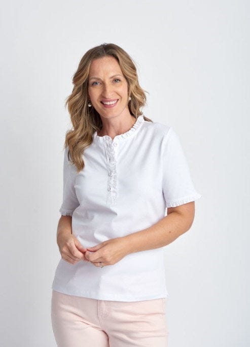 Load image into Gallery viewer, Goondiwindi Cotton Frill Detail Polo
