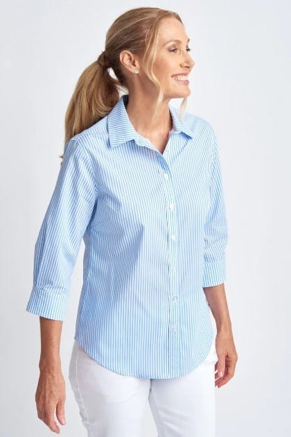 Goondiwindi Cotton Linen 3/4 Sleeve Shirt