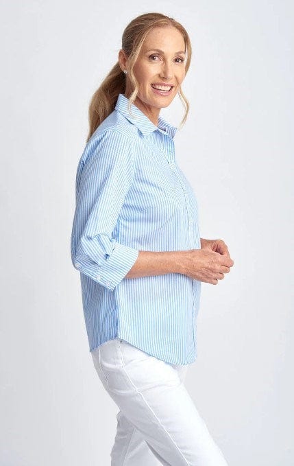 Load image into Gallery viewer, Goondiwindi Cotton Linen 3/4 Sleeve Shirt
