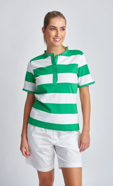 Load image into Gallery viewer, Goondiwindi Cotton Frill Detail Polo
