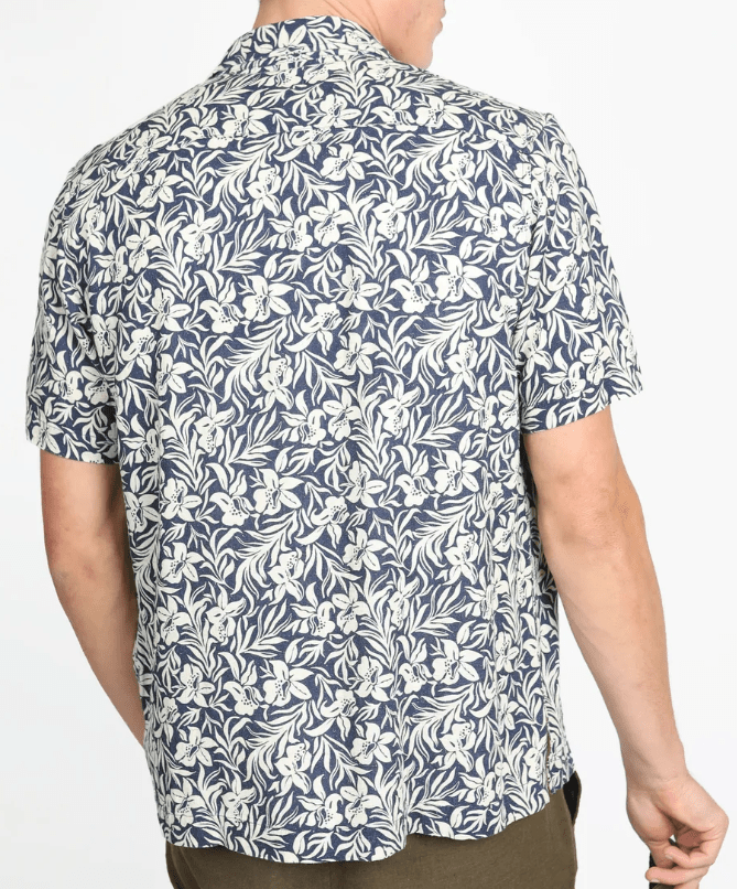 Load image into Gallery viewer, James Harper Mens Hibiscus Sage Short Sleeve Shirt
