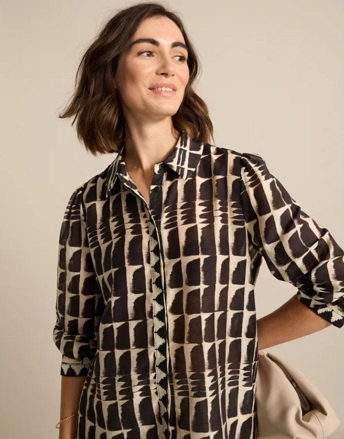 Load image into Gallery viewer, Marco Polo Womens 3/4 Ikat Shirt
