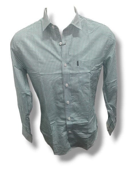 Pilbara Men Check Single Pocket Long Sleeve Shirt