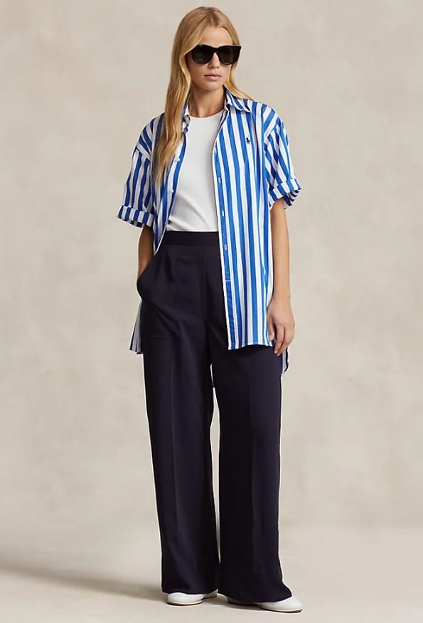 Load image into Gallery viewer, Ralph Lauren Womens Relaxed Fit Striped Cotton Shirt
