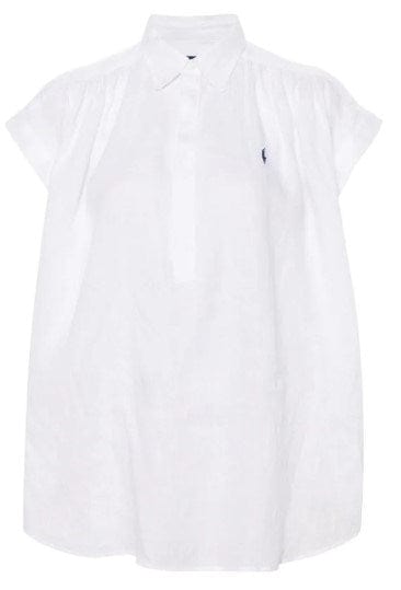 Ralph Lauren Womens Linen Popover Sleeveless Shirt