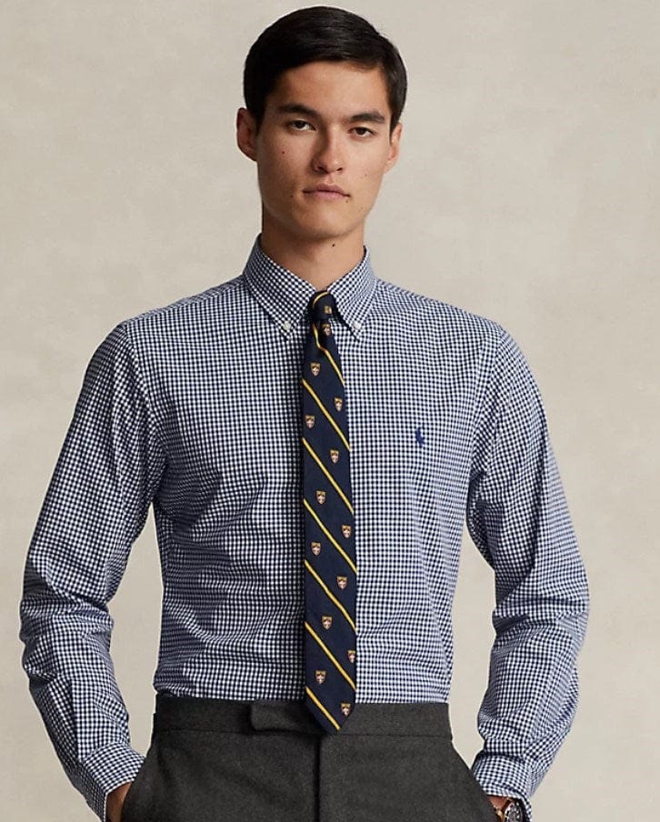 Load image into Gallery viewer, Ralph Lauren Mens Custom Fit Gingham Stretch Poplin Shirt
