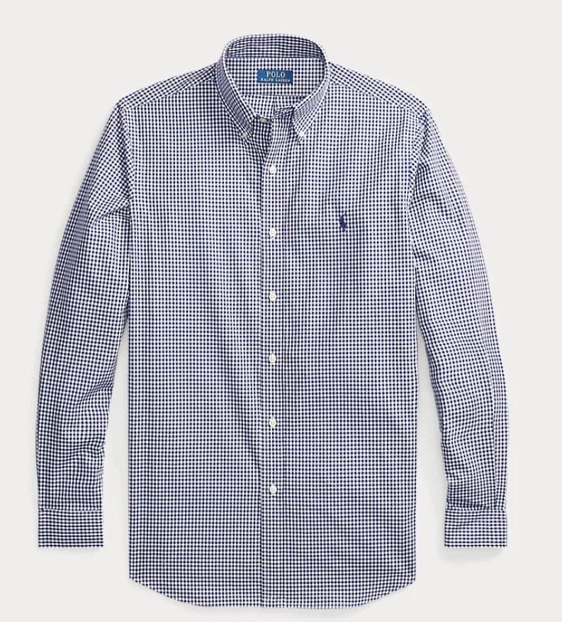 Load image into Gallery viewer, Ralph Lauren Mens Custom Fit Gingham Stretch Poplin Shirt
