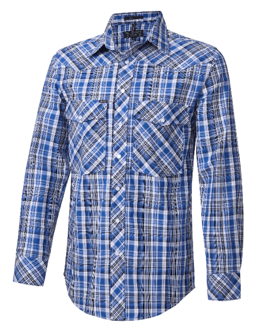 Pilbara Western Mens Snap Button Long Sleeve Shirt