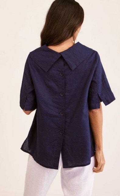 Load image into Gallery viewer, See Saw Womens Short Sleeve Cowl Neck Buttons Back
