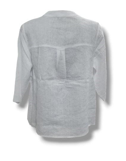 Load image into Gallery viewer, See Saw Womens Linen Ruffle Trim Shirt
