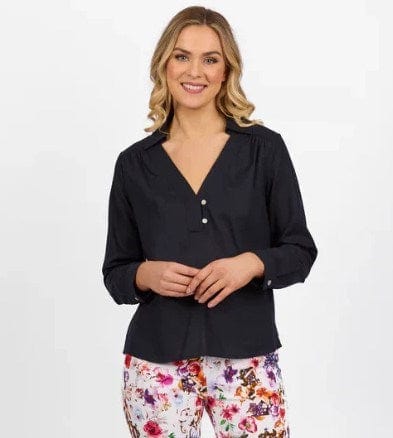 Load image into Gallery viewer, Vassalli Womens Long Sleeve Shirt With 1/2 Placket
