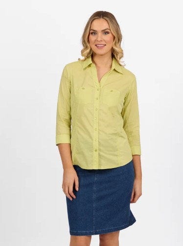 Load image into Gallery viewer, Vassalli Womens Plain Button Up Shirt With Rib Panels
