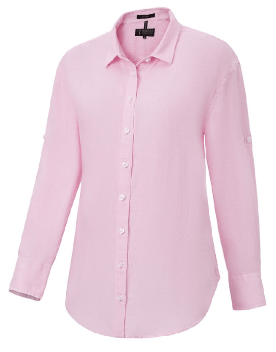 Pilbara Collection Womens Linen Swiss Tab Long Sleeve Shirt