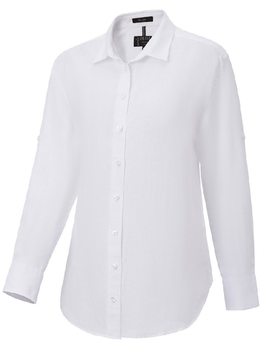 Pilbara Collection Womens Linen Swiss Tab Long Sleeve Shirt